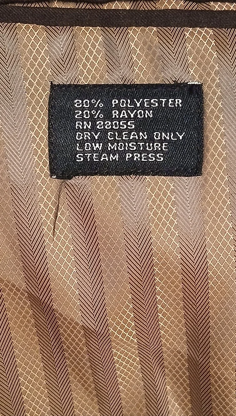 Steve Harvey Tv Collection Men's 42L Brown Single-Breasted Suit Jacket. FF#474